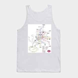 Madrid subway map Tank Top